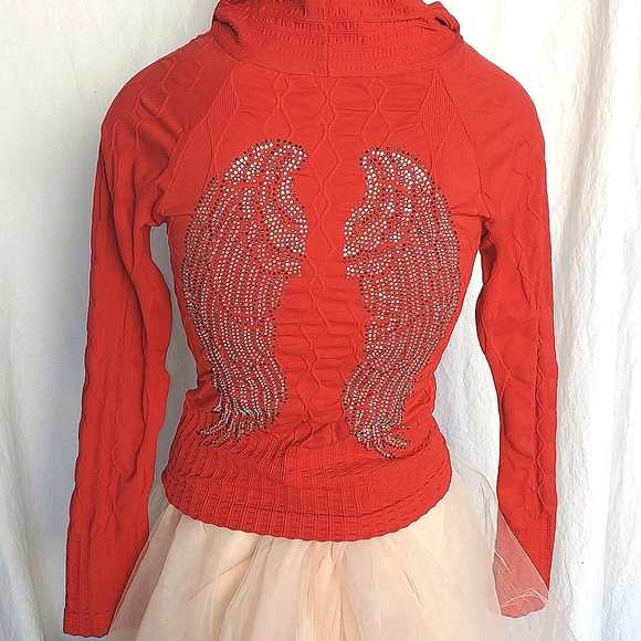 Angel Wings Red Hoodie One Size - Picture 5 of 6